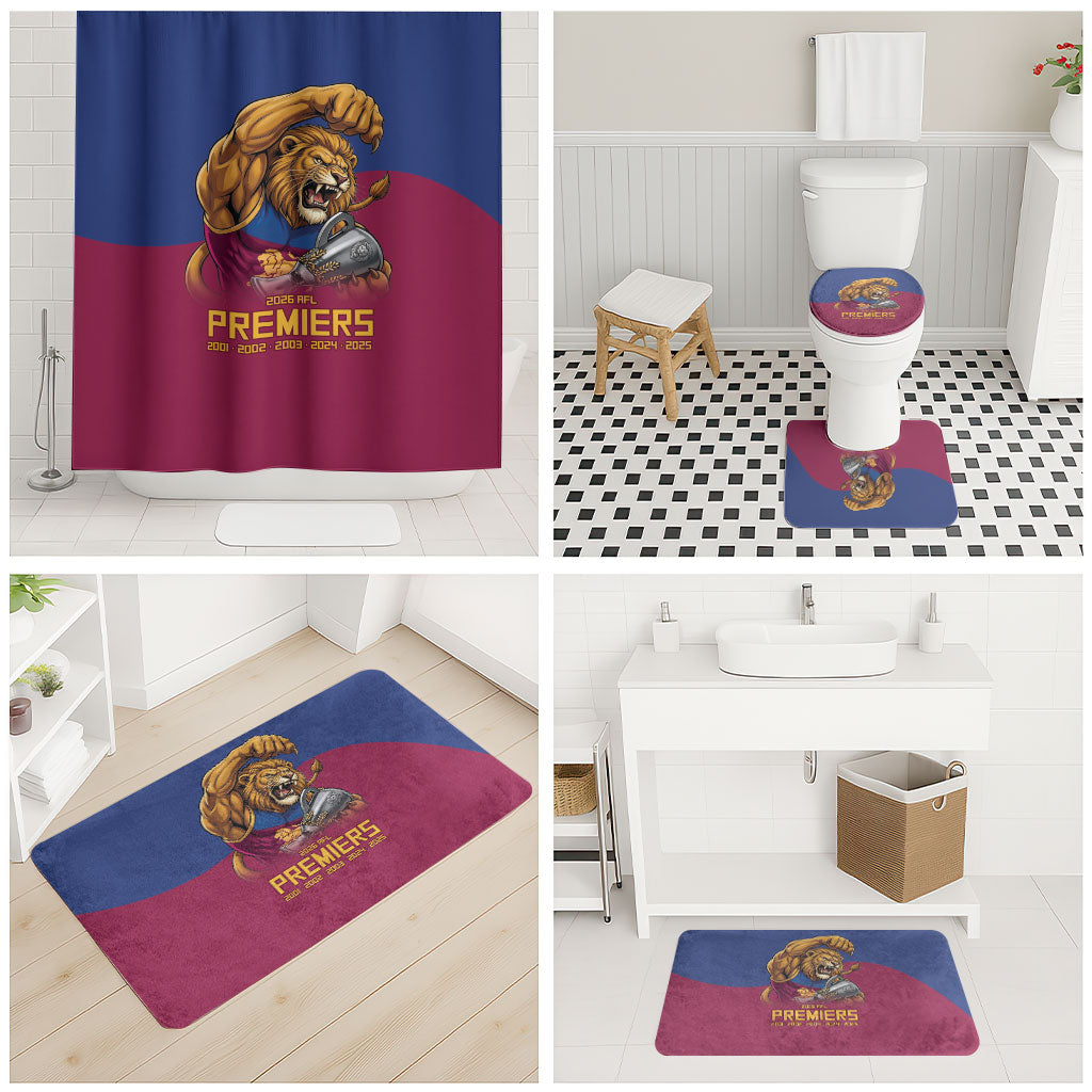 Brisbane Lions Premiers 2026 Bathroom Set Six-Time Champions