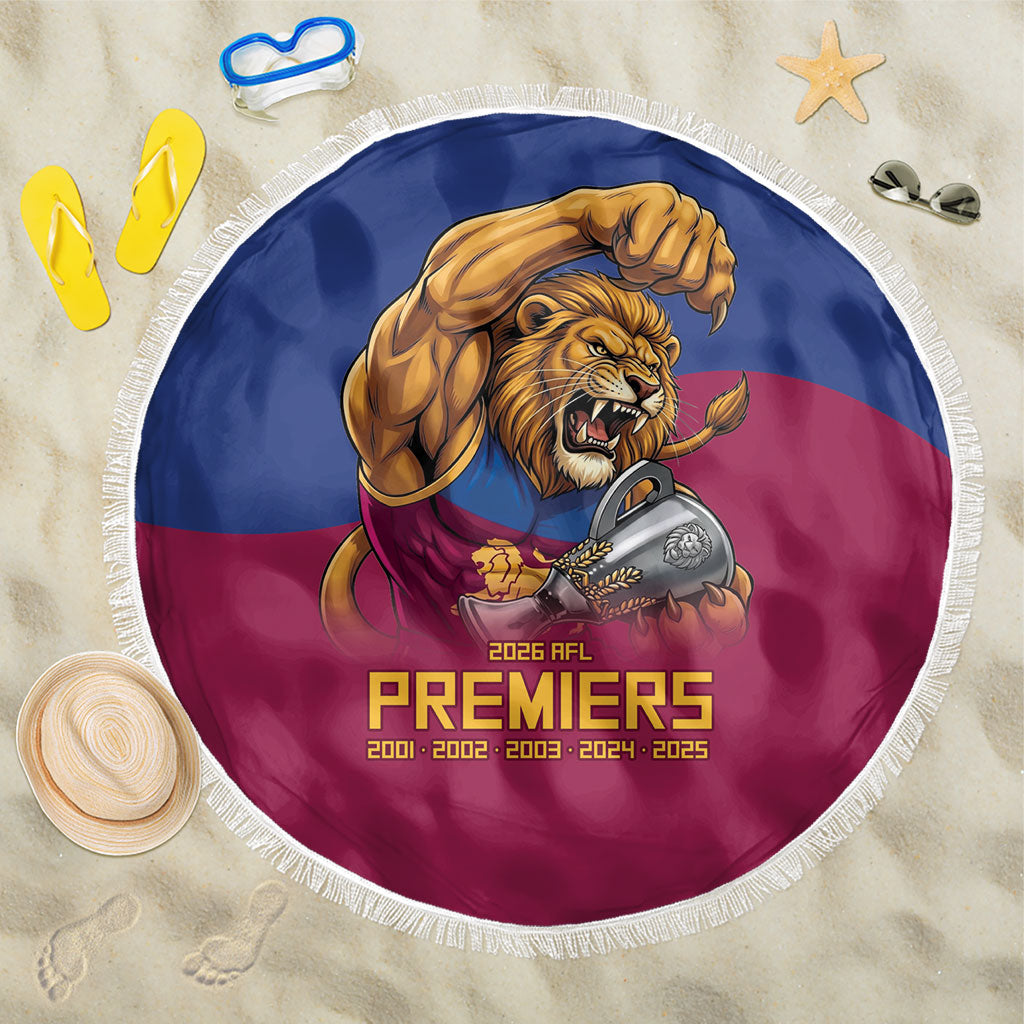 Brisbane Lions Premiers 2026 Beach Blanket Six-Time Champions