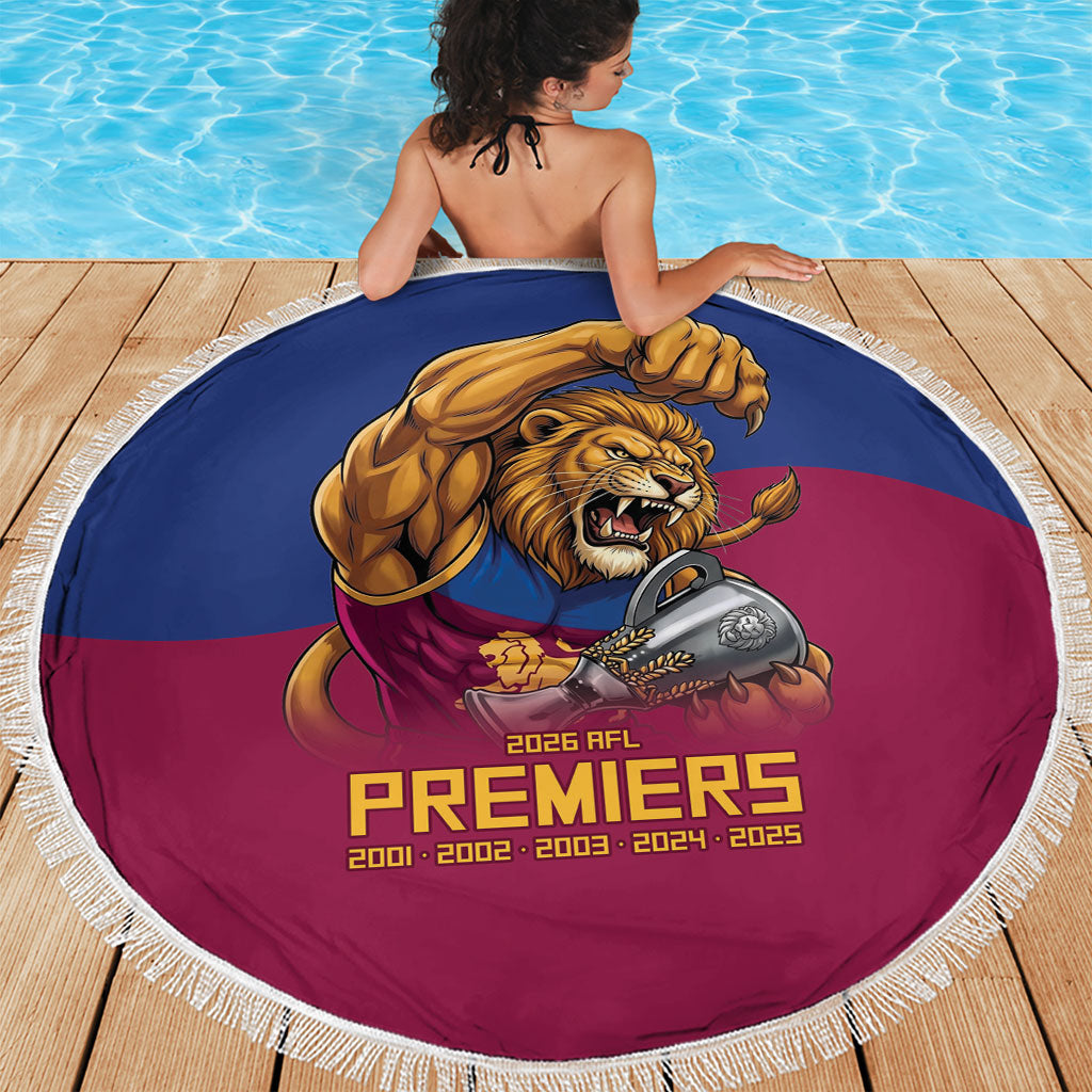 Brisbane Lions Premiers 2026 Beach Blanket Six-Time Champions