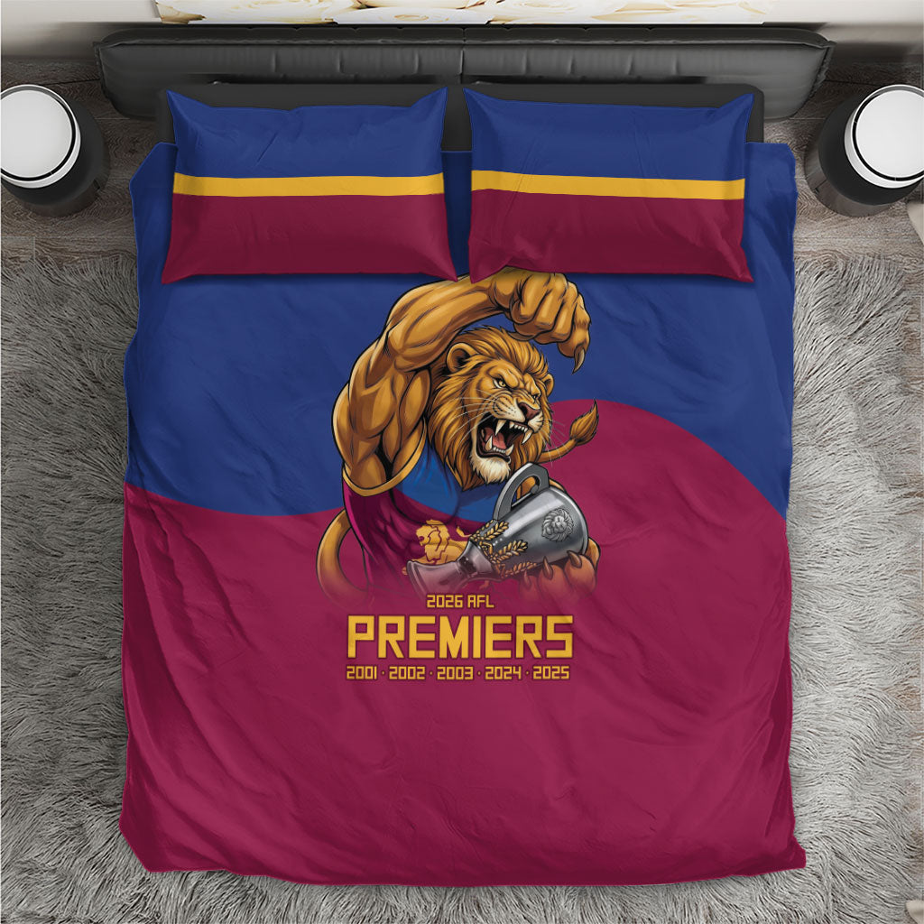 Brisbane Lions Premiers 2026 Bedding Set Six-Time Champions