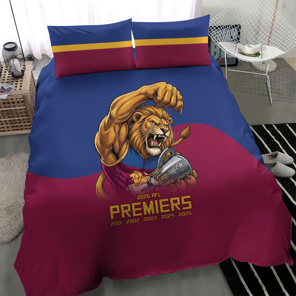 Brisbane Lions Premiers 2026 Bedding Set Six-Time Champions
