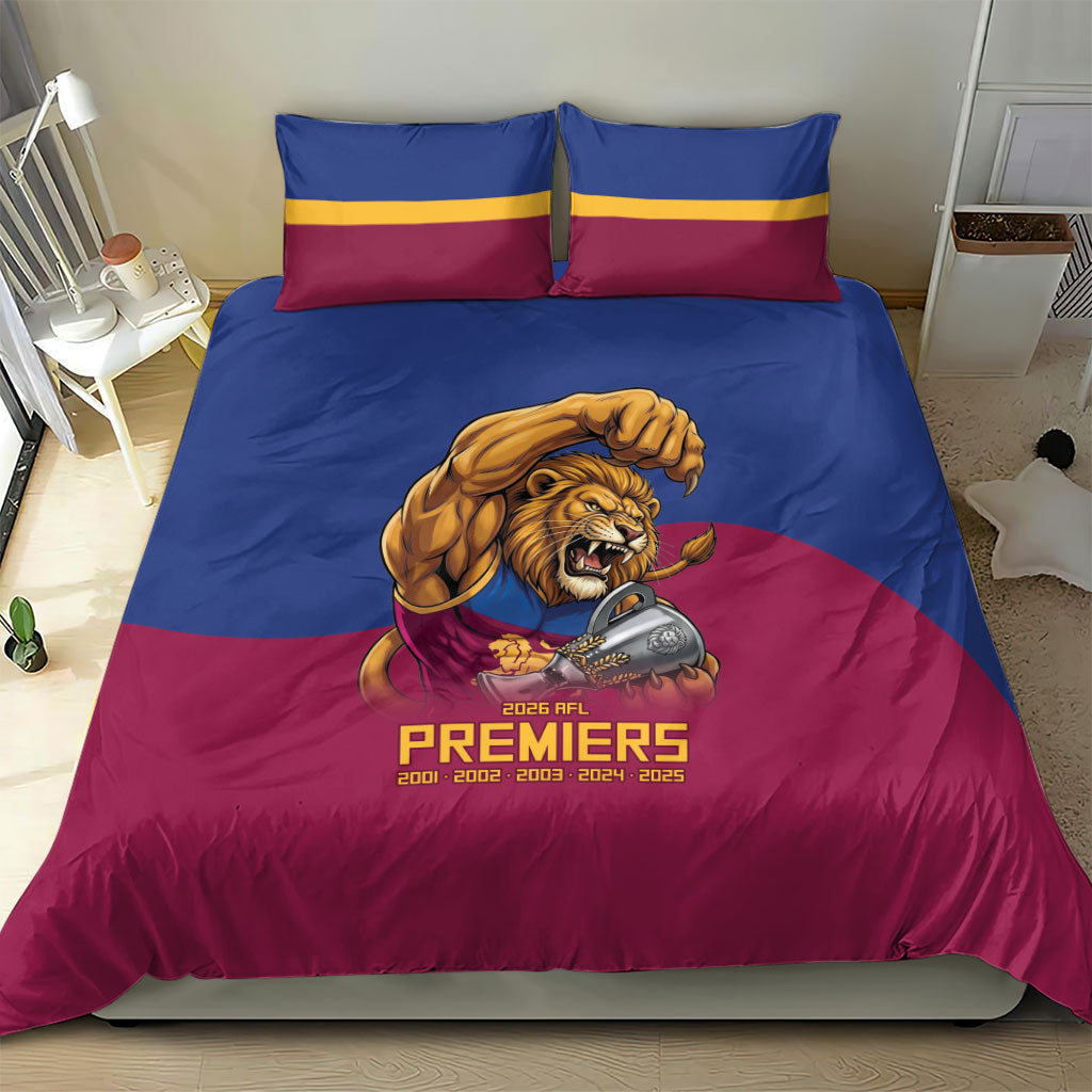 Brisbane Lions Premiers 2026 Bedding Set Six-Time Champions
