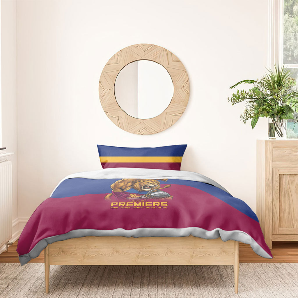 Brisbane Lions Premiers 2026 Bedding Set Six-Time Champions