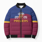 Brisbane Lions Premiers 2026 Bomber Puffer Jacket Six-Time Champions