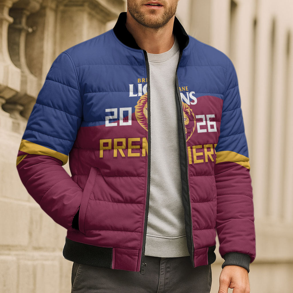 Brisbane Lions Premiers 2026 Bomber Puffer Jacket Six-Time Champions