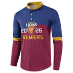 Brisbane Lions Premiers 2026 Button Sweatshirt Six-Time Champions