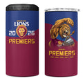 Brisbane Lions Premiers 2026 4 in 1 Can Cooler Tumbler Six-Time Champions