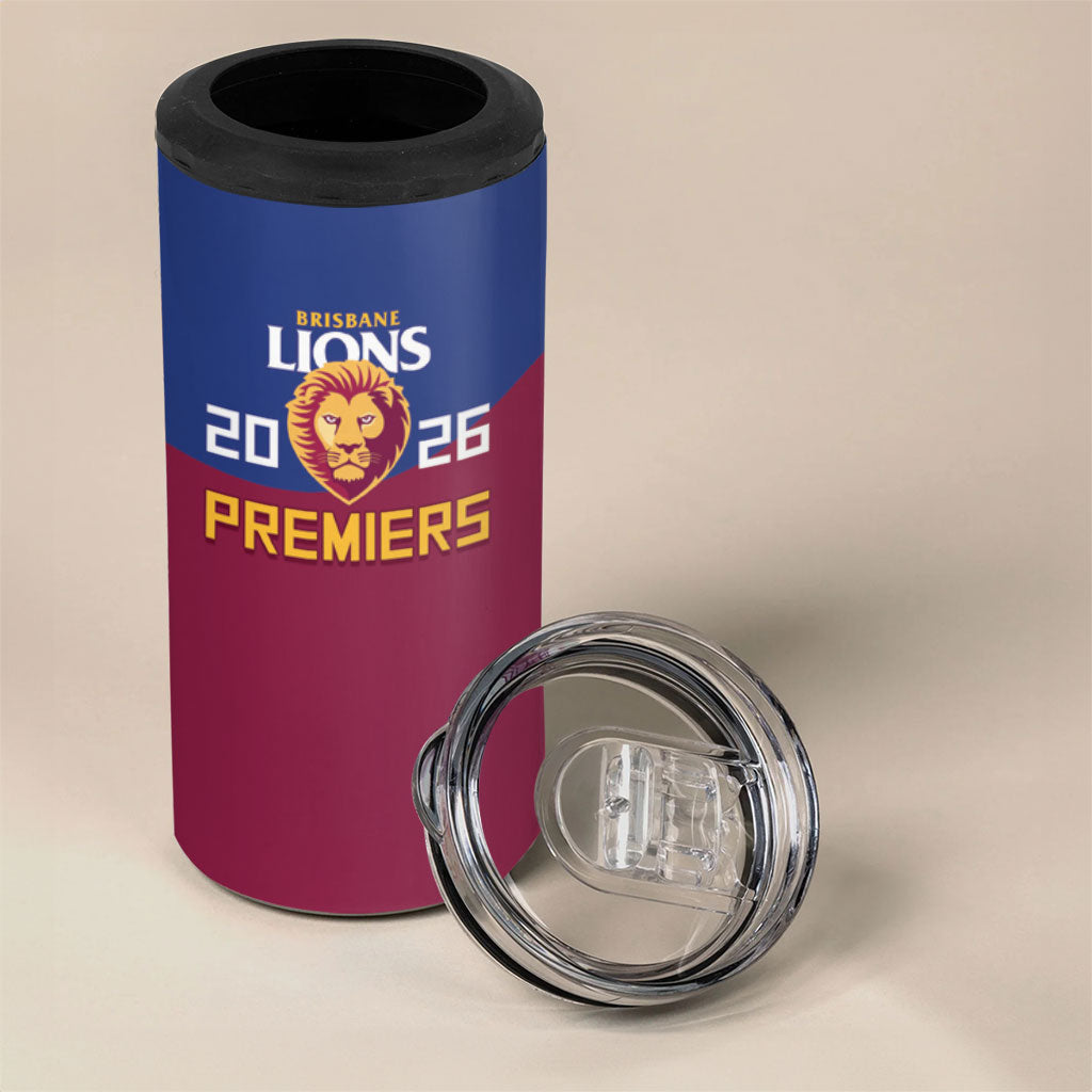 Brisbane Lions Premiers 2026 4 in 1 Can Cooler Tumbler Six-Time Champions