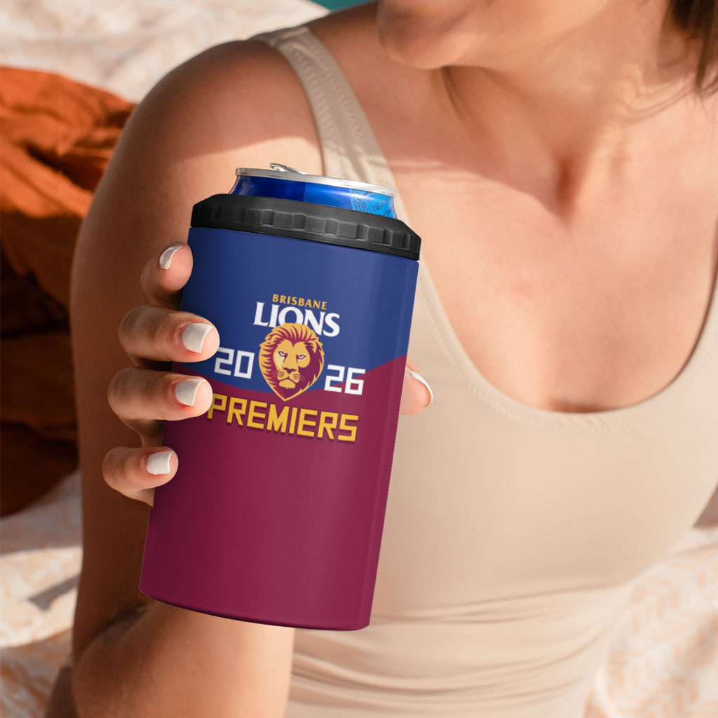 Brisbane Lions Premiers 2026 4 in 1 Can Cooler Tumbler Six-Time Champions