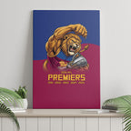 Brisbane Lions Premiers 2026 Canvas Wall Art Six-Time Champions