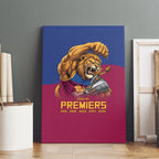 Brisbane Lions Premiers 2026 Canvas Wall Art Six-Time Champions