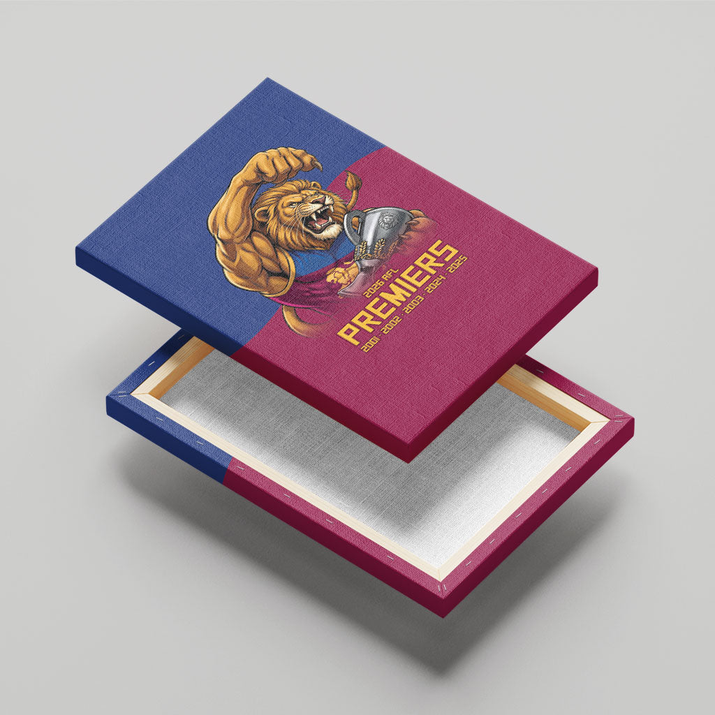 Brisbane Lions Premiers 2026 Canvas Wall Art Six-Time Champions