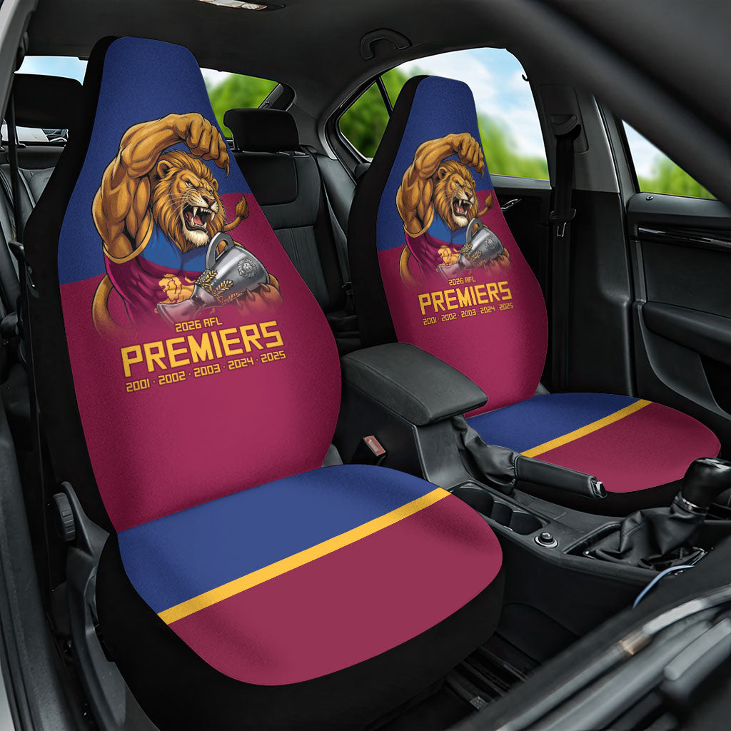 Brisbane Lions Premiers 2026 Car Seat Cover Six-Time Champions