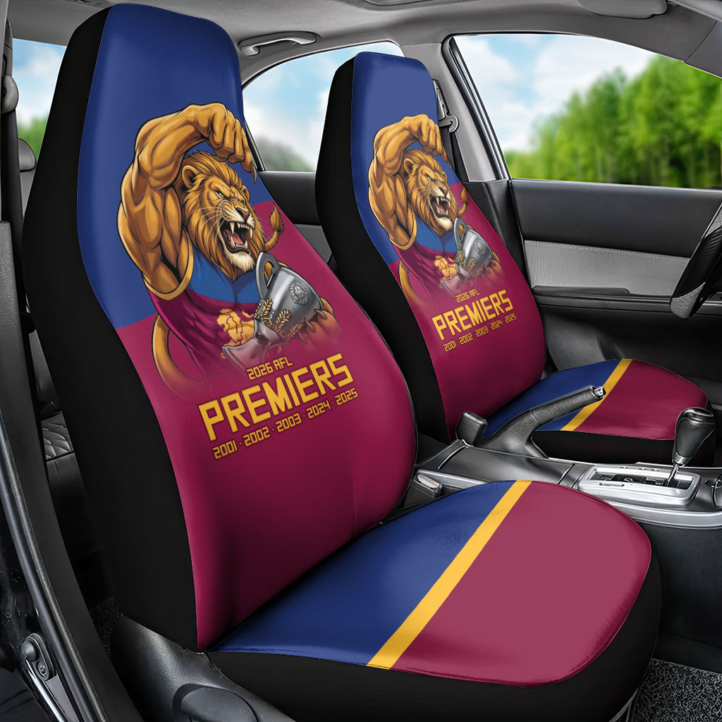 Brisbane Lions Premiers 2026 Car Seat Cover Six-Time Champions