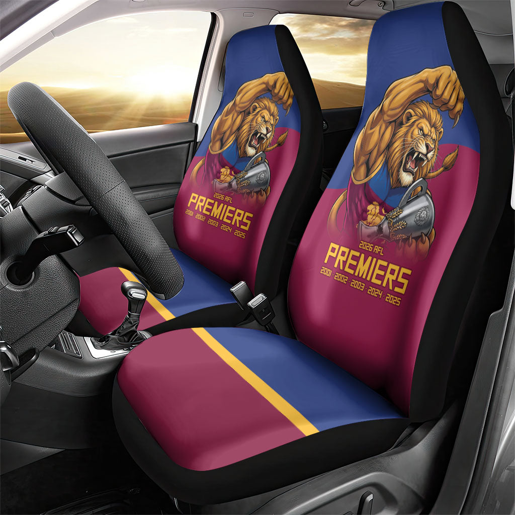 Brisbane Lions Premiers 2026 Car Seat Cover Six-Time Champions