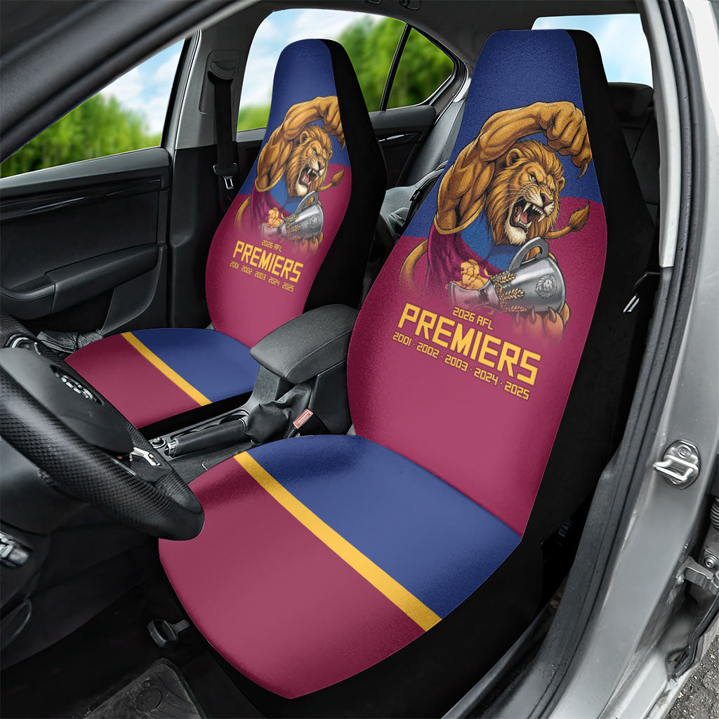 Brisbane Lions Premiers 2026 Car Seat Cover Six-Time Champions