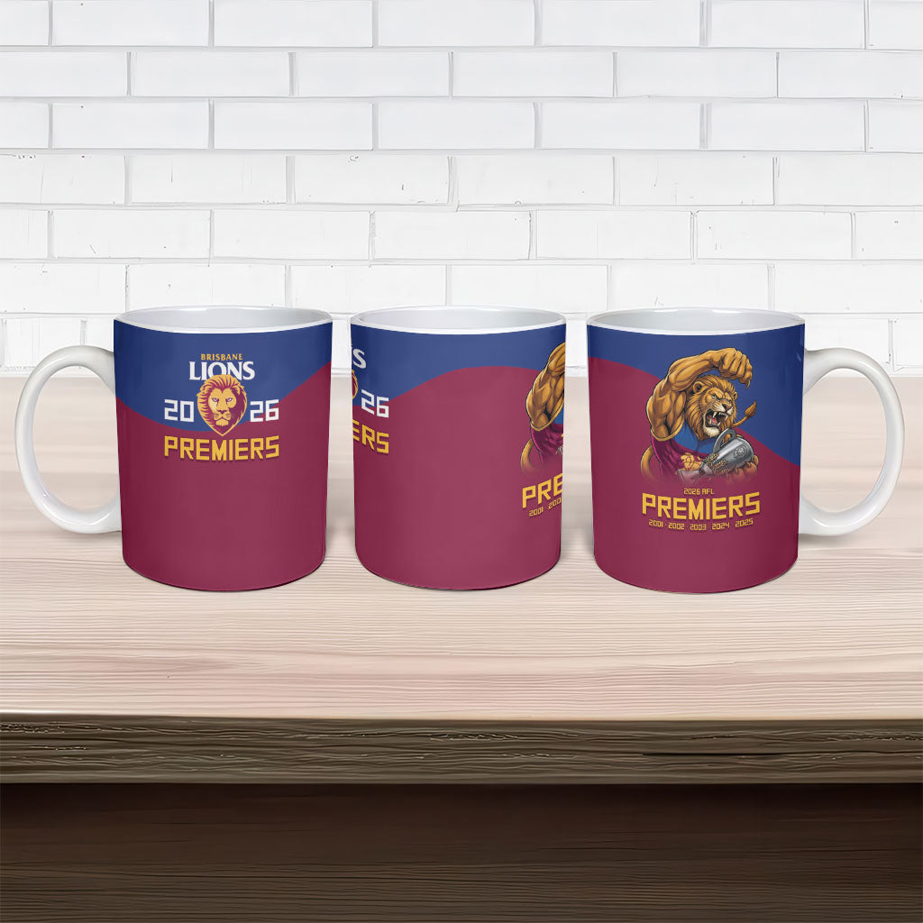 Brisbane Lions Premiers 2026 Ceramic Mug Six-Time Champions