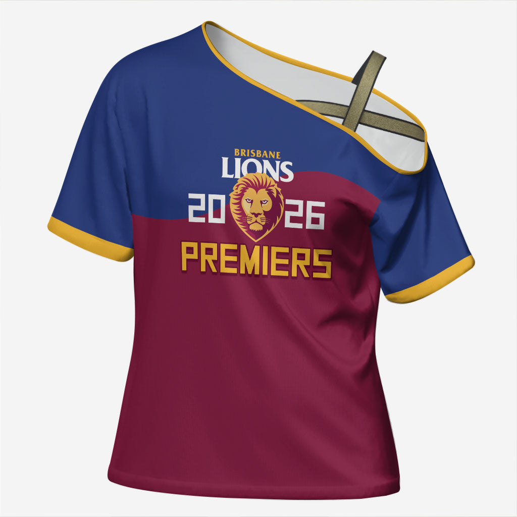 Brisbane Lions Premiers 2026 Cross Shoulder Shirt Six-Time Champions