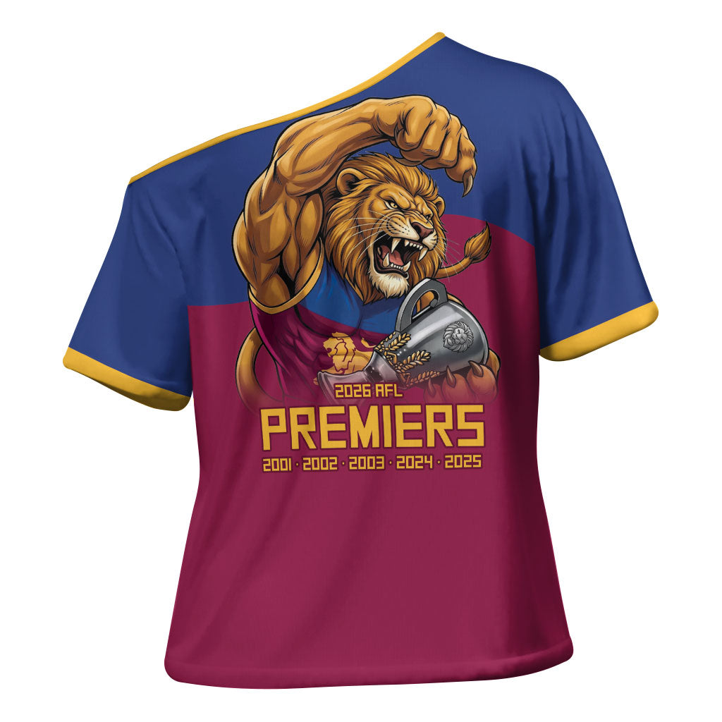 Brisbane Lions Premiers 2026 Cross Shoulder Shirt Six-Time Champions