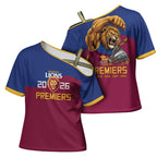 Brisbane Lions Premiers 2026 Cross Shoulder Shirt Six-Time Champions