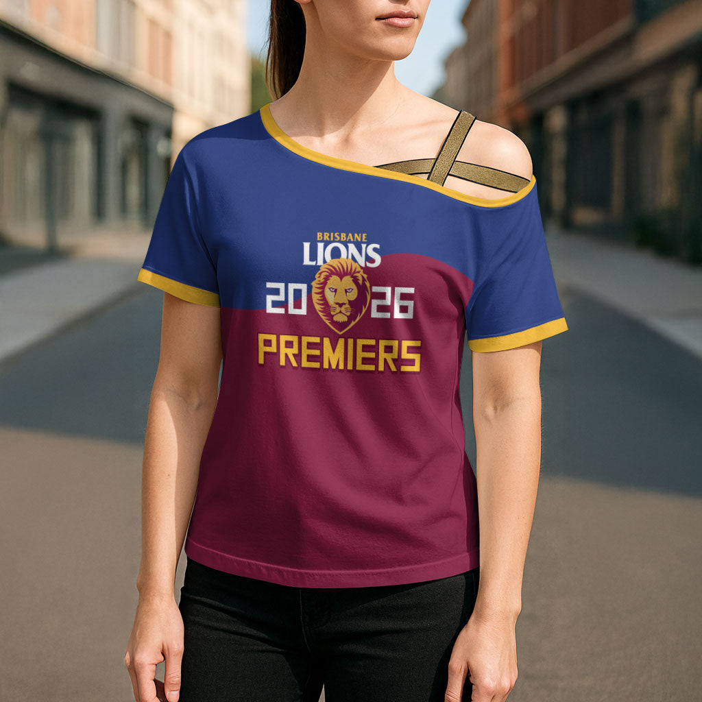 Brisbane Lions Premiers 2026 Cross Shoulder Shirt Six-Time Champions