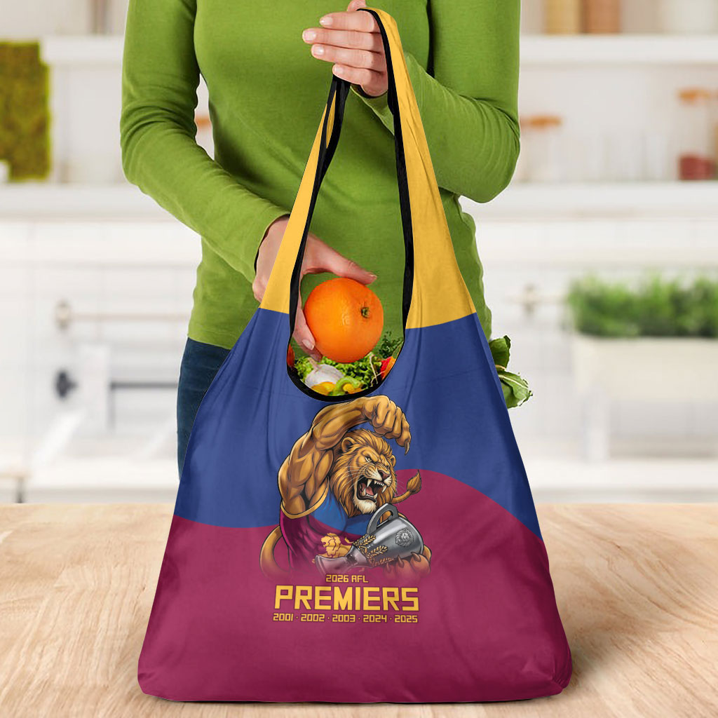 Brisbane Lions Premiers 2026 Grocery Bag Six-Time Champions