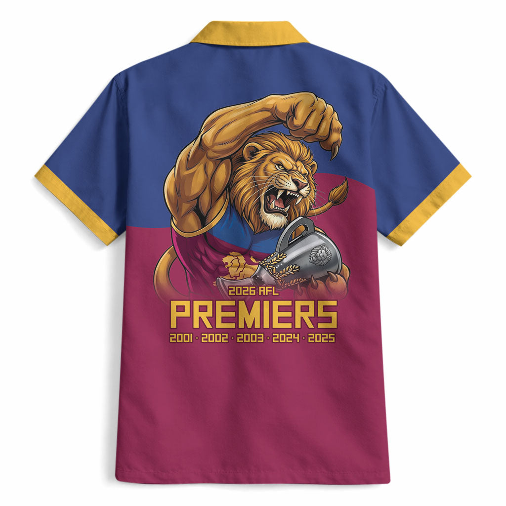Brisbane Lions Premiers 2026 Hawaiian Shirt Six-Time Champions
