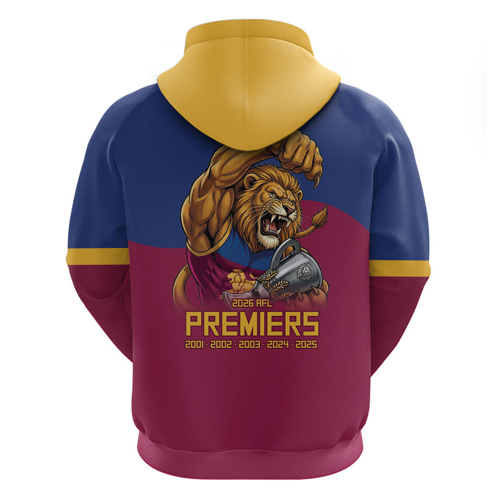 Brisbane Lions Premiers 2026 Hoodie Six-Time Champions