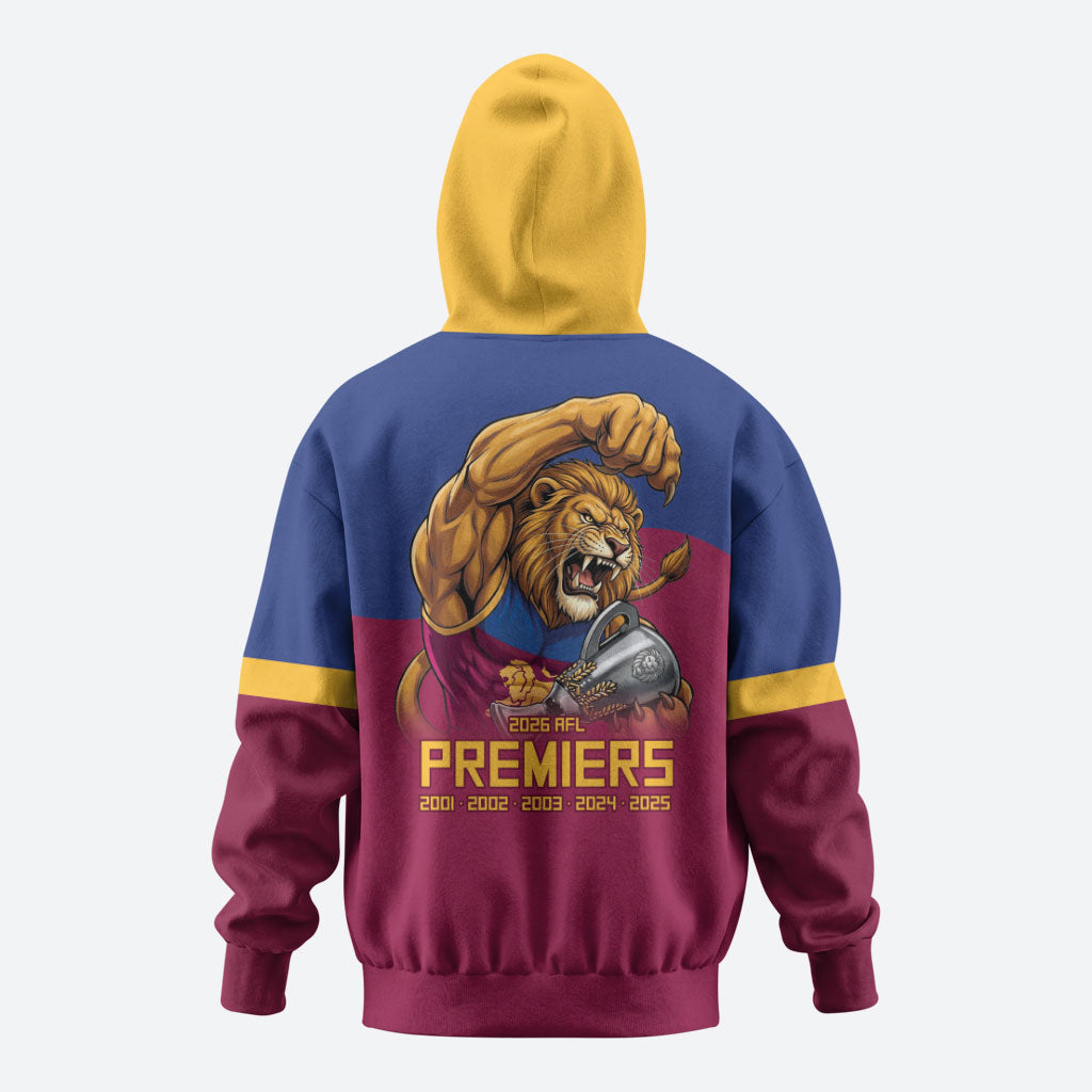 Brisbane Lions Premiers 2026 Hoodie Six-Time Champions
