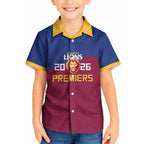 Brisbane Lions Premiers 2026 Kid Hawaiian Shirt Six-Time Champions
