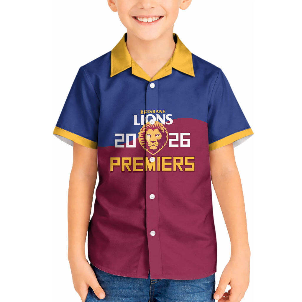 Brisbane Lions Premiers 2026 Kid Hawaiian Shirt Six-Time Champions