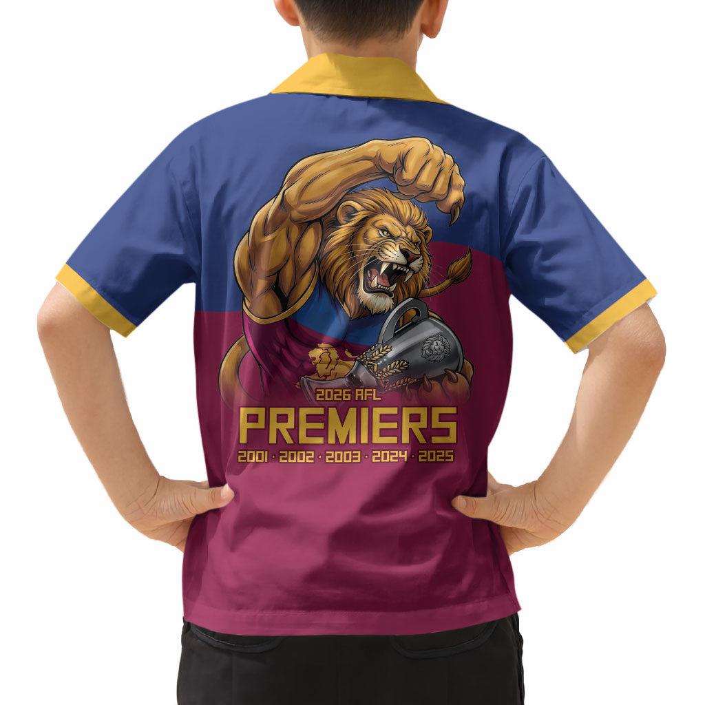 Brisbane Lions Premiers 2026 Kid Hawaiian Shirt Six-Time Champions
