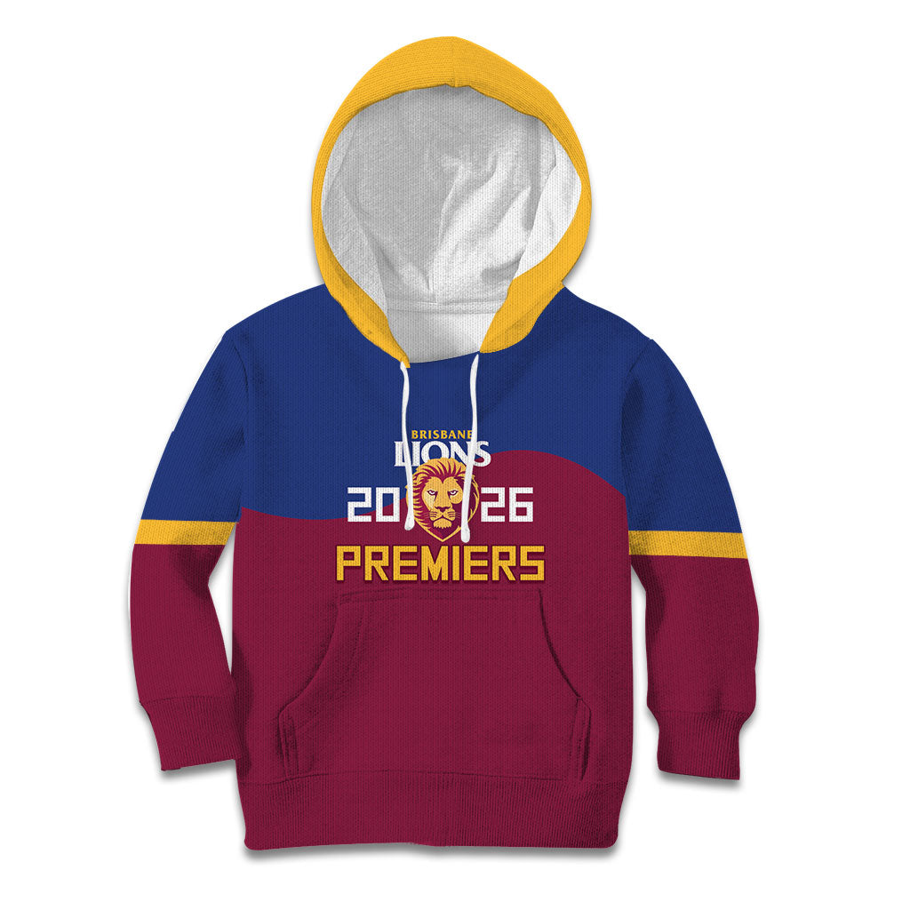 Brisbane Lions Premiers 2026 Kid Hoodie Six-Time Champions