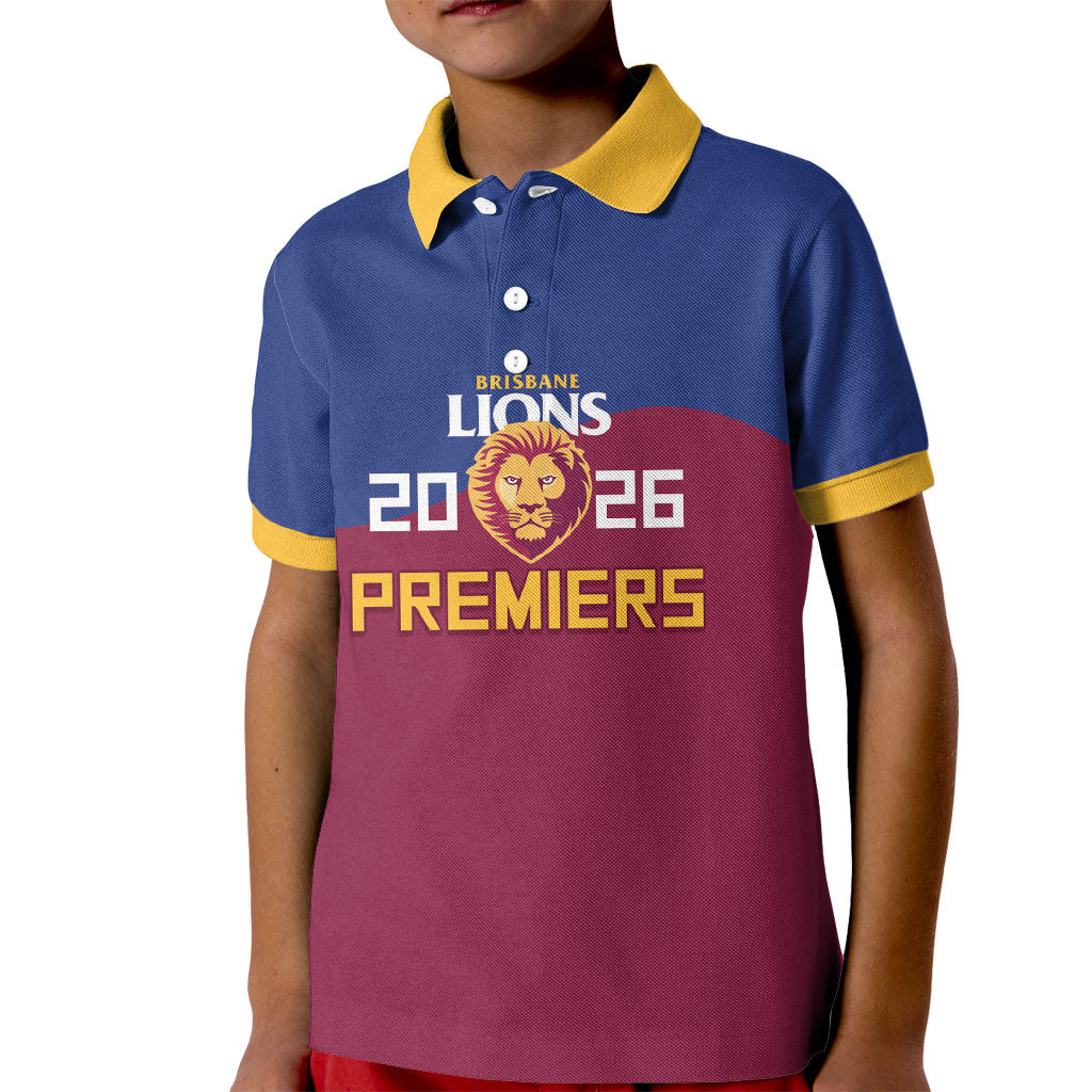 Brisbane Lions Premiers 2026 Kid Polo Shirt Six-Time Champions