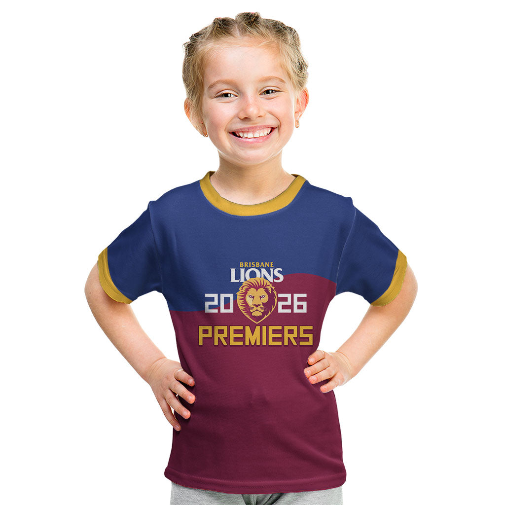Brisbane Lions Premiers 2026 Kid T Shirt Six-Time Champions