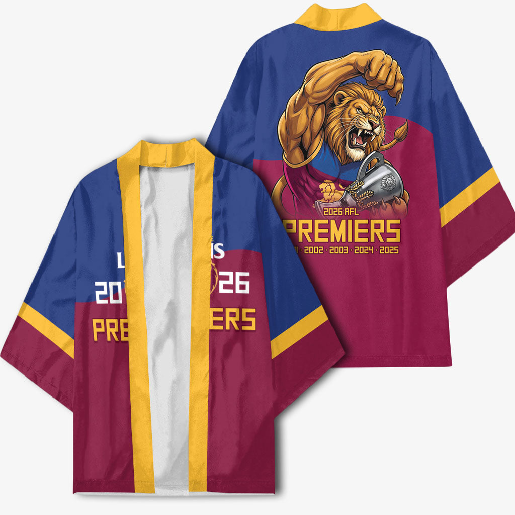 Brisbane Lions Premiers 2026 Kimono Six-Time Champions