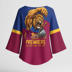 Brisbane Lions Premiers 2026 Kimono Sleeve Blouse Six-Time Champions