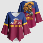 Brisbane Lions Premiers 2026 Kimono Sleeve Blouse Six-Time Champions
