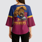 Brisbane Lions Premiers 2026 Kimono Sleeve Blouse Six-Time Champions