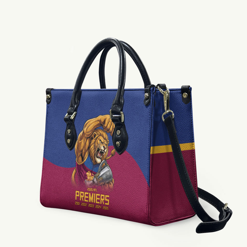 Brisbane Lions Premiers 2026 Leather Bag Six-Time Champions