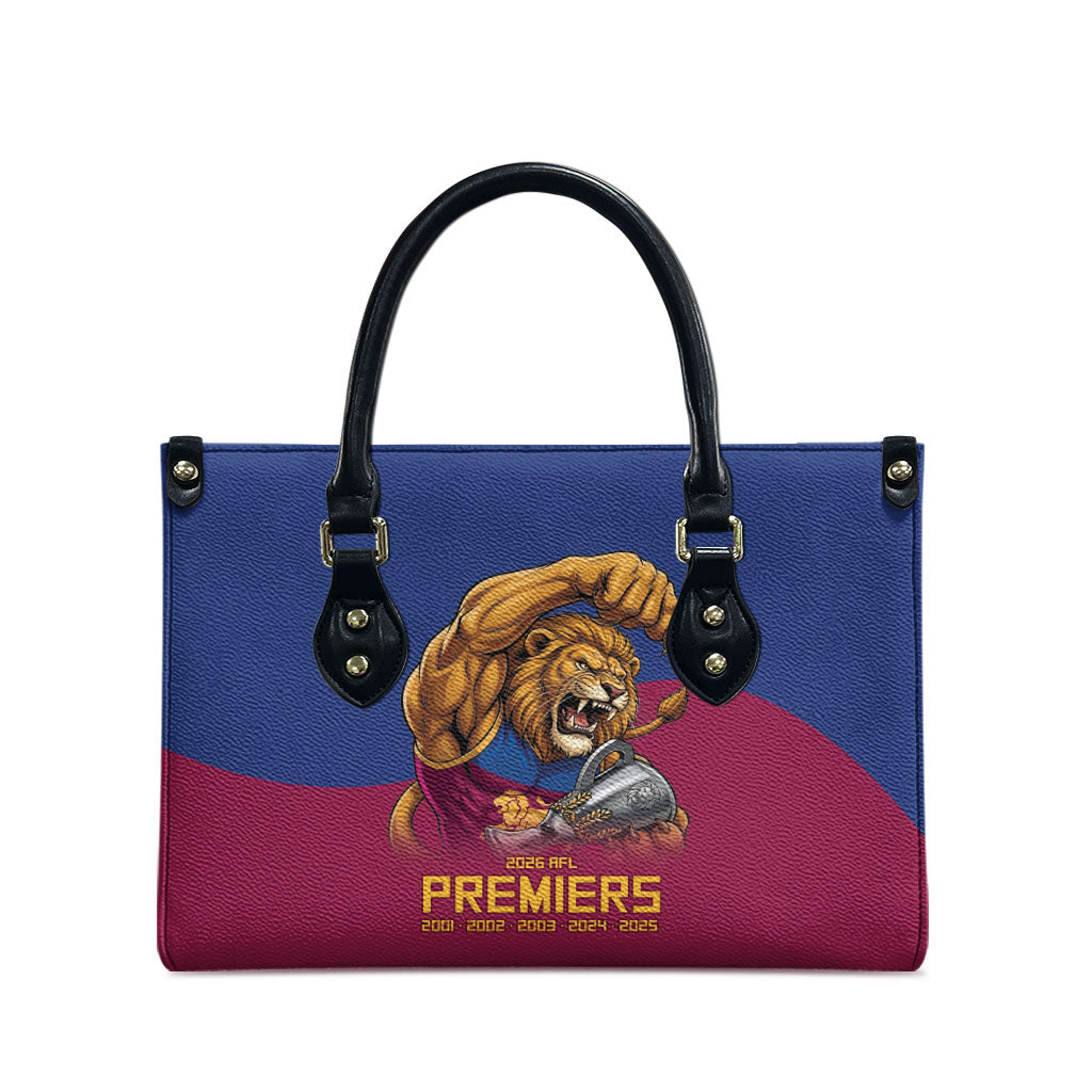 Brisbane Lions Premiers 2026 Leather Bag Six-Time Champions