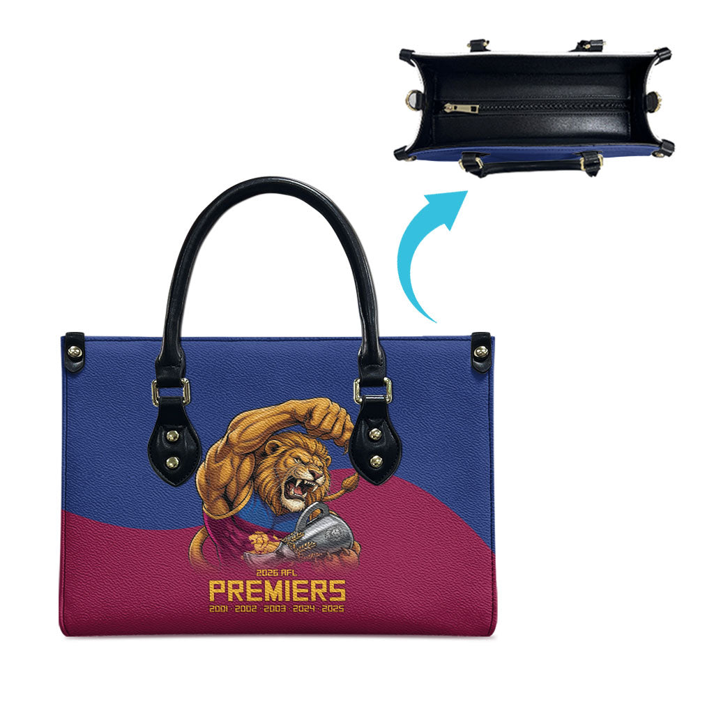 Brisbane Lions Premiers 2026 Leather Bag Six-Time Champions