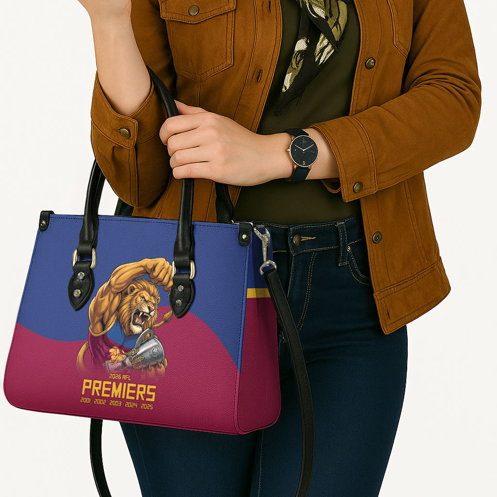 Brisbane Lions Premiers 2026 Leather Bag Six-Time Champions