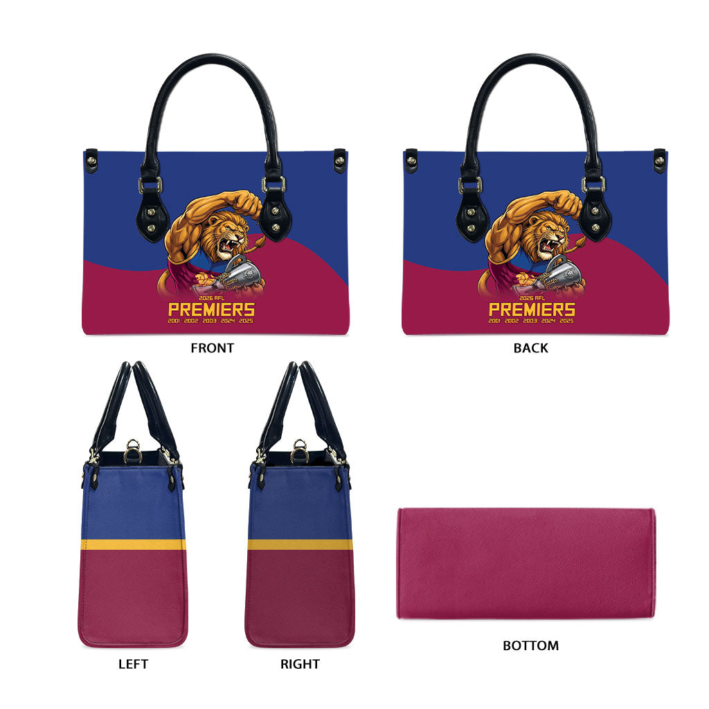 Brisbane Lions Premiers 2026 Leather Bag Six-Time Champions