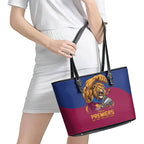 Brisbane Lions Premiers 2026 Leather Tote Bag Six-Time Champions