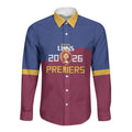 Brisbane Lions Premiers 2026 Long Sleeve Button Shirt Six-Time Champions