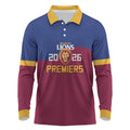 Brisbane Lions Premiers 2026 Long Sleeve Polo Shirt Six-Time Champions