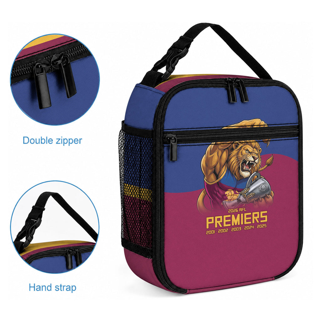 Brisbane Lions Premiers 2026 Lunch Bag Six-Time Champions