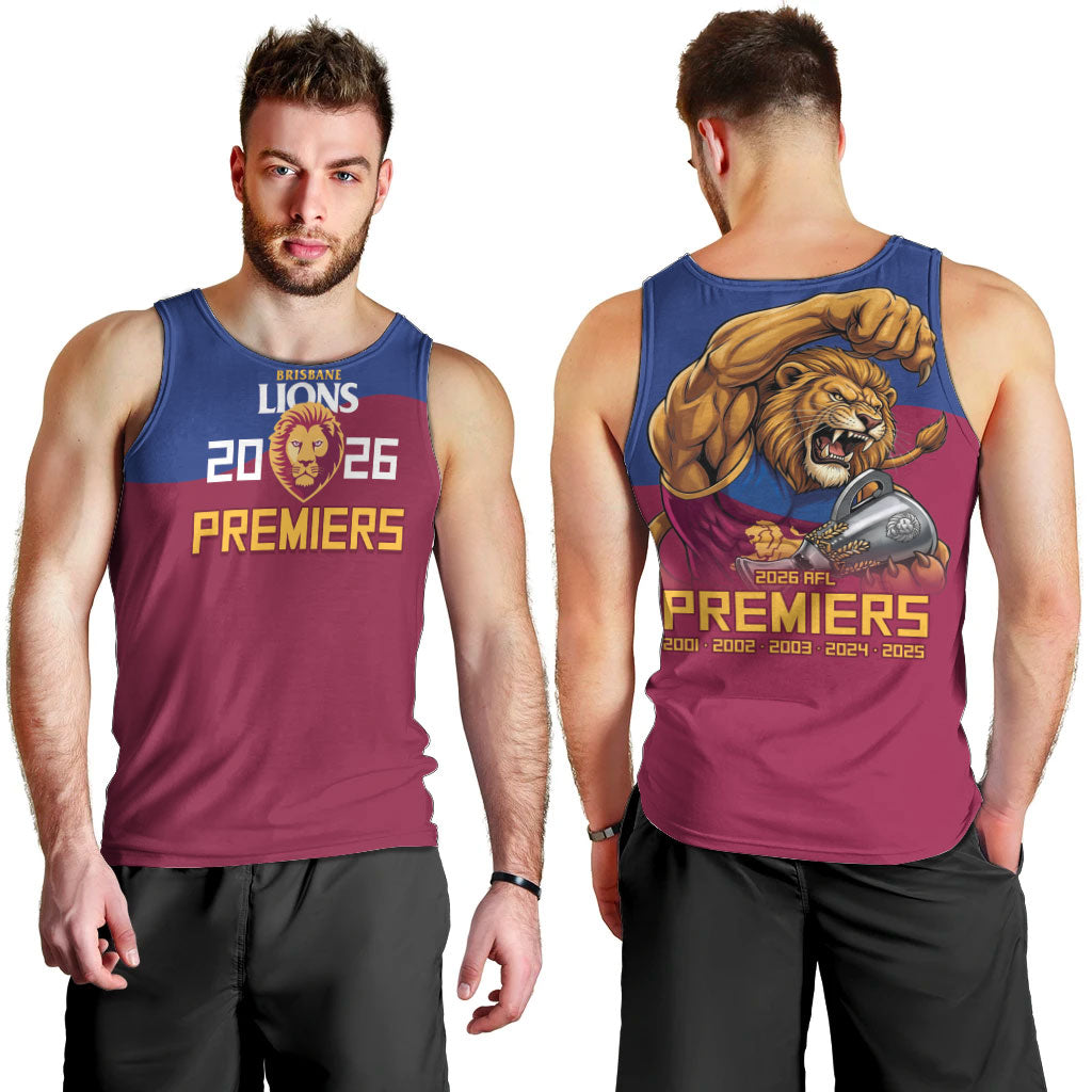 Brisbane Lions Premiers 2026 Men Tank Top Six-Time Champions