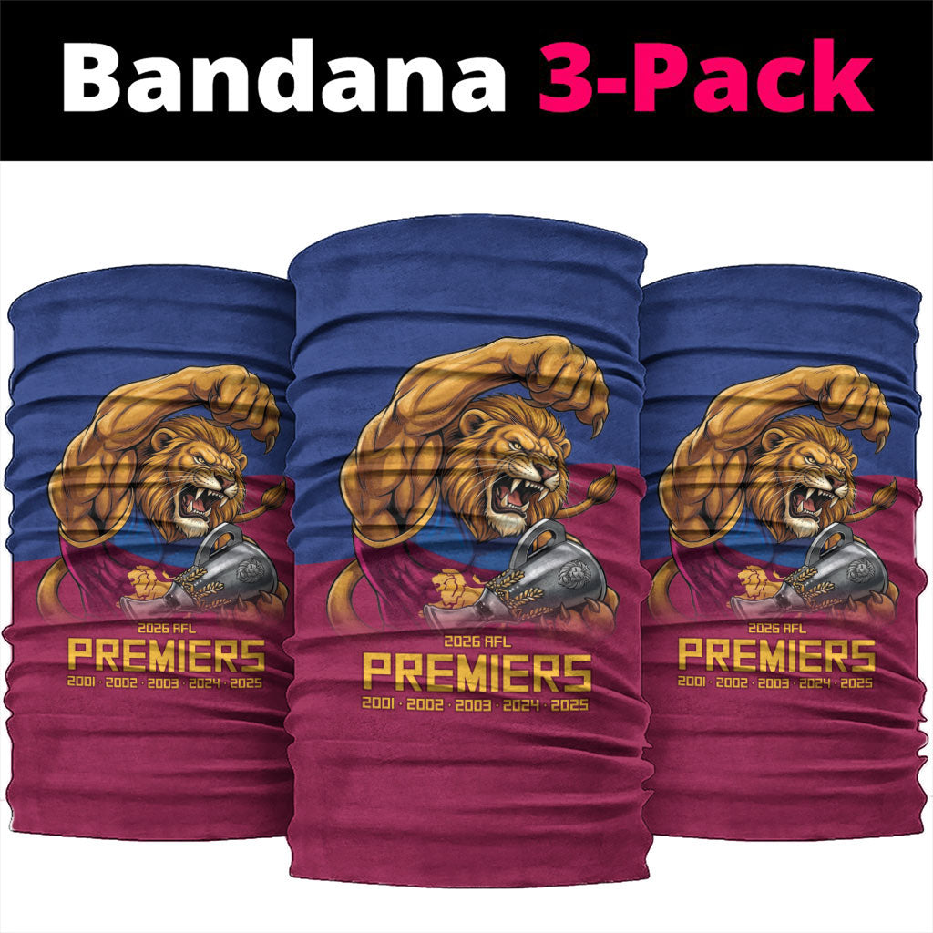 Brisbane Lions Premiers 2026 Neck Gaiter Six-Time Champions